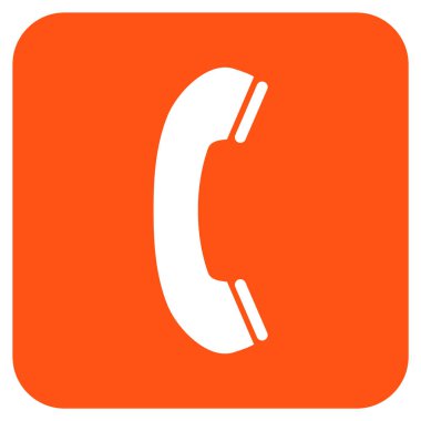 Telefon alıcı düz kare vektör simgesi
