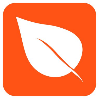 Bitki yaprak düz kare vektör simgesi