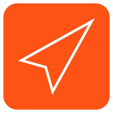 İşaretçi düz yukarı vektör simgesi kare