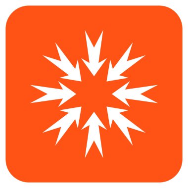 Basınç oklar düz kare vektör simgesi