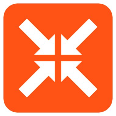 Basınç oklar düz kare vektör simgesi