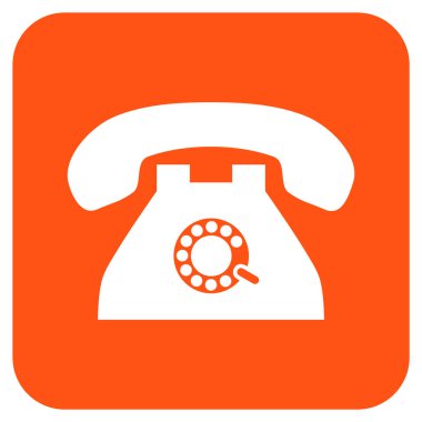 Nabız telefon düz kare vektör simgesi