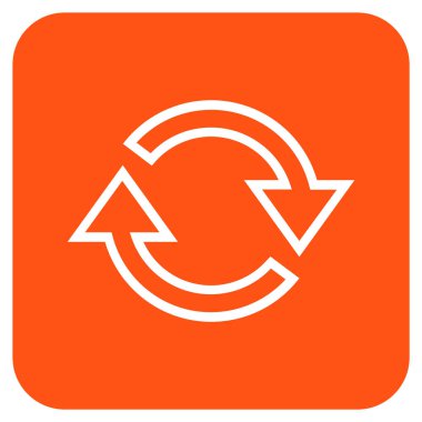 Oklar düz kare vektör simge Yenile