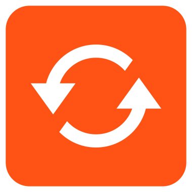 Oklar düz kare vektör simge Yenile