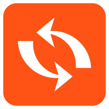 Düz kare vektör simge Yenile