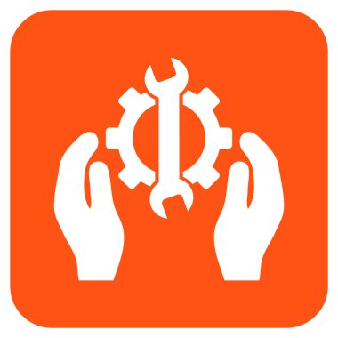 Vektör simge Onarım Servisi düz kare