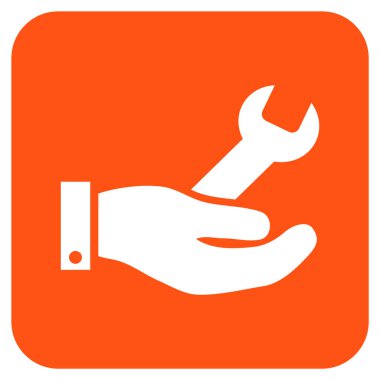 Vektör simge Onarım Servisi düz kare