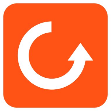 Düz kare vektör simge Döndür