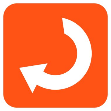 Düz kare vektör simge döndürmek