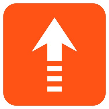 Düz kare vektör simge gönder