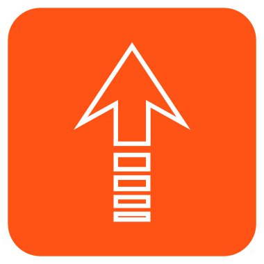 Düz kare vektör simge gönder