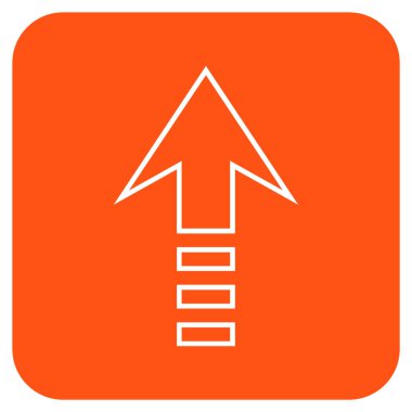 Düz kare vektör simge gönder