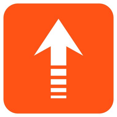 Düz kare vektör simge gönder