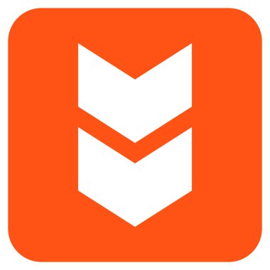 Düz kare vektör simgesi kaydır