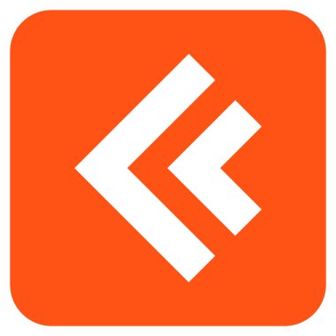 Sol düz kare vektör simge vardiya