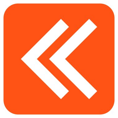 Sol düz kare vektör simge vardiya