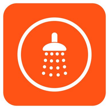 Duş düz kare vektör simgesi