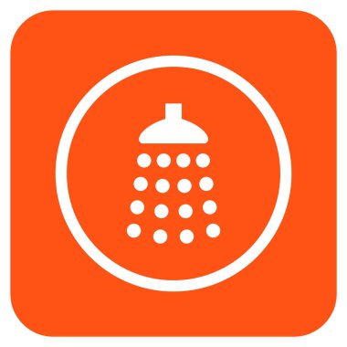 Duş düz kare vektör simgesi