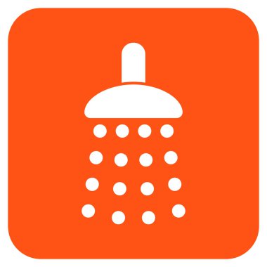 Duş düz kare vektör simgesi