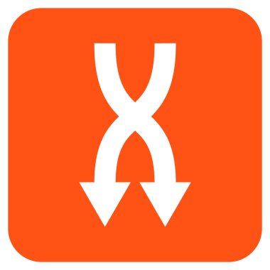 Düz kare vektör simgesi aşağı okları shuffle