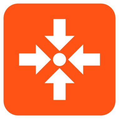 Oklar düz kare vektör simge küçültmek