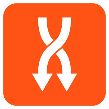 Düz kare vektör simgesi aşağı okları shuffle