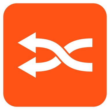 Shuffle oklar düz yaptı vektör simgesi kare