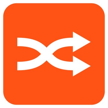 Shuffle oklar sağ düz vektör simgesi kare
