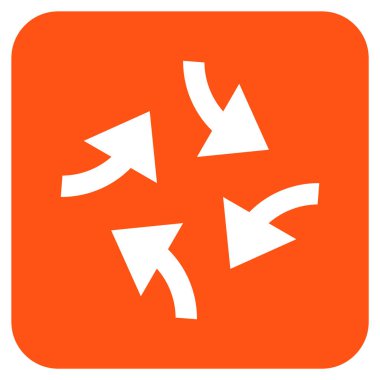 Oklar düz kare vektör simge girdap