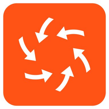 Oklar düz kare vektör simge girdap