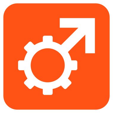 Teknolojik Potence düz kare vektör simgesi