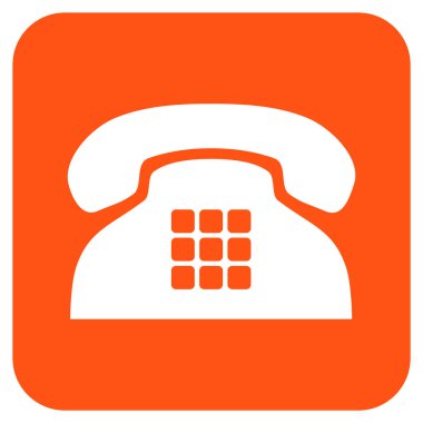 Sesi telefon düz kare vektör simgesi