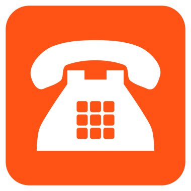 Sesi telefon düz kare vektör simgesi