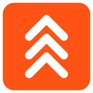 Vektör simge düz Yukarı Çift ok ucu kare