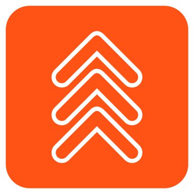 İşaretçi düz kare vektör simge kadar üçlü