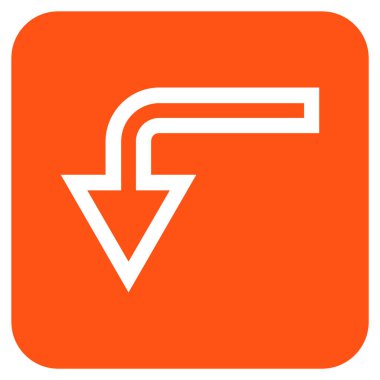 Düz kare vektör simge açmak