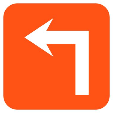 Sol düz kare vektör simge açmak