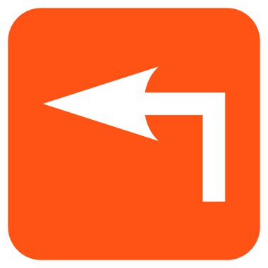 Sol düz kare vektör simge açmak