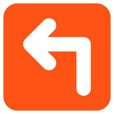 Sol düz kare vektör simge açmak