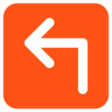 Sol düz kare vektör simge açmak