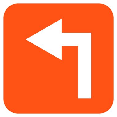 Sol düz kare vektör simge açmak