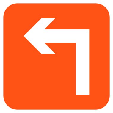 Sol düz kare vektör simge açmak