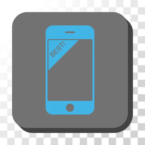 Meilleur bouton vectoriel carré arrondi de téléphone — Image vectorielle