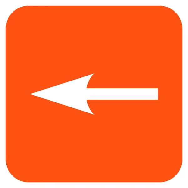Flecha aguda izquierda plana cuadrada Vector icono — Archivo Imágenes Vectoriales
