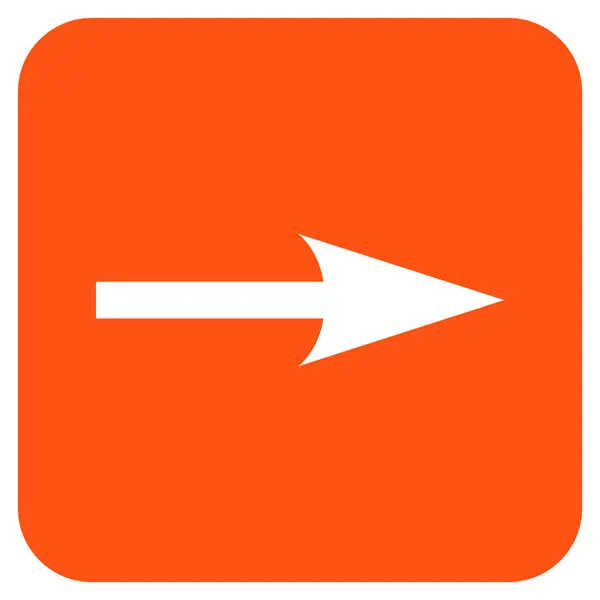 Flecha aguda derecha plana cuadrada Vector icono — Archivo Imágenes Vectoriales