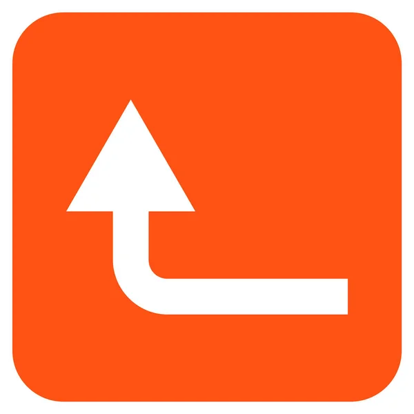 Turn vpřed plochý čtvercový vektorové ikony — Stockový vektor