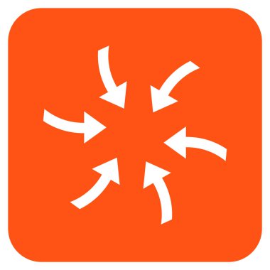 Oklar düz kare vektör simge burgu