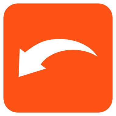 Düz kare vektör simgesi geri al