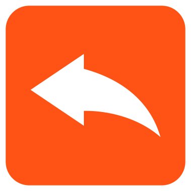 Düz kare vektör simgesi geri al