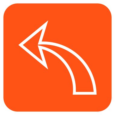 Düz kare vektör simgesi geri al